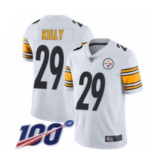 Youth Pittsburgh Steelers #29 Kam Kelly White Vapor Untouchable Limited Player 100th Season Football Jersey - Ujersey