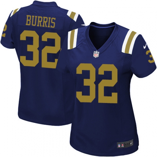 Women's Nike New York Jets #32 Juston Burris Game Navy Blue Alternate NFL Jersey - Ujersey