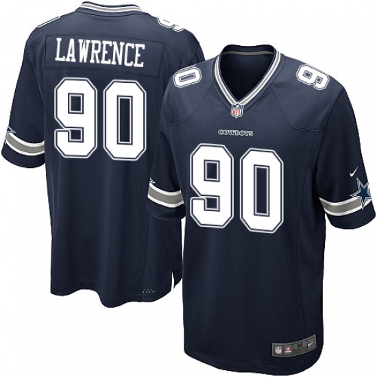 Men's Nike Dallas Cowboys #90 Demarcus Lawrence Game Navy Blue Team Color NFL Jersey - Ujersey
