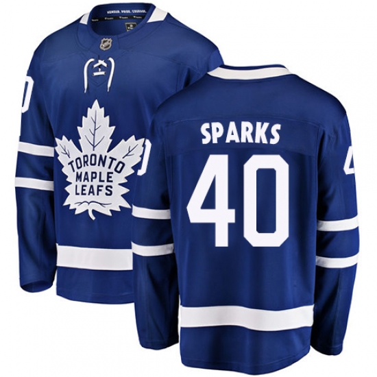 Men's Toronto Maple Leafs #40 Garret Sparks Fanatics Branded Royal Blue Home Breakaway NHL Jersey - Ujersey