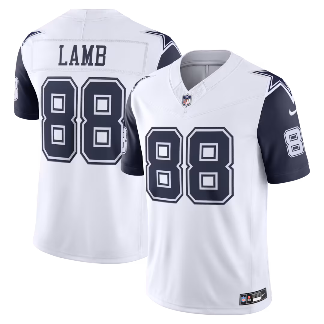Men's Dallas Cowboys CeeDee Lamb Nike White Alternate Vapor F.U.S.E. Stitched Limited Jersey - Ujersey