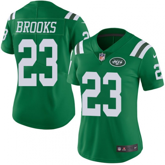 Women's Nike New York Jets #23 Terrence Brooks Limited Green Rush Vapor Untouchable NFL Jersey - Ujersey