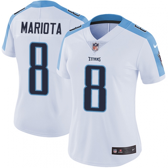 Women's Nike Tennessee Titans #8 Marcus Mariota Elite White NFL Jersey - Ujersey