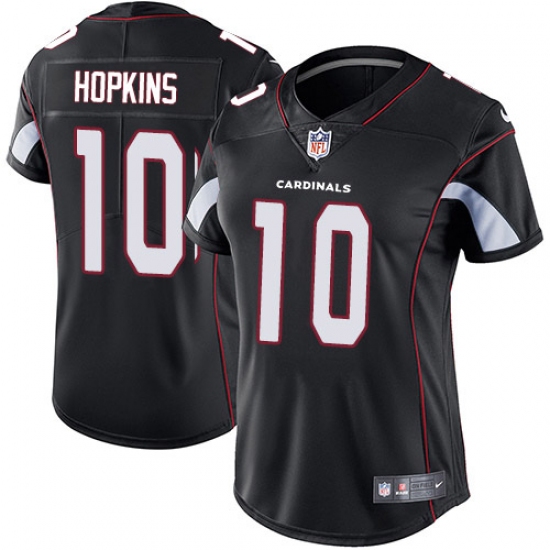 Women's Nike Arizona Cardinals #10 DeAndre Hopkins Black Alternate Stitched NFL Vapor Untouchable Limited Jersey - Ujersey