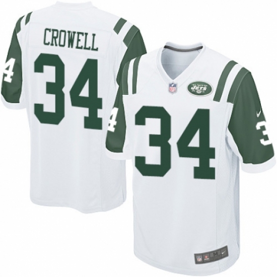 Men's Nike New York Jets #34 Isaiah Crowell Game White NFL Jersey - Ujersey