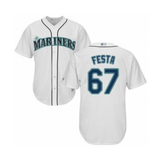 Youth Seattle Mariners #67 Matt Festa Authentic White Home Cool Base Baseball Player Jersey - Ujersey