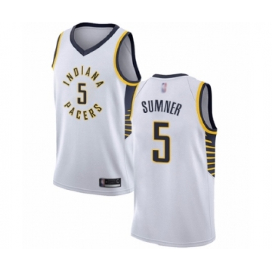 Women's Indiana Pacers #5 Edmond Sumner Swingman White Basketball Jersey - Association Edition - Ujersey