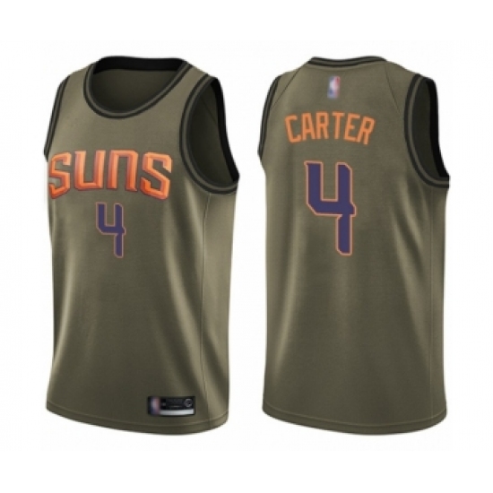 Men's Phoenix Suns #4 Jevon Carter Swingman Green Salute to Service Basketball Jersey - Ujersey