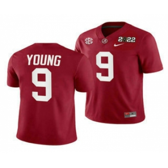 Men's Alabama Crimson Tide #9 Bryce Young 2022 Patch Red College Football Stitched Jersey - Ujersey
