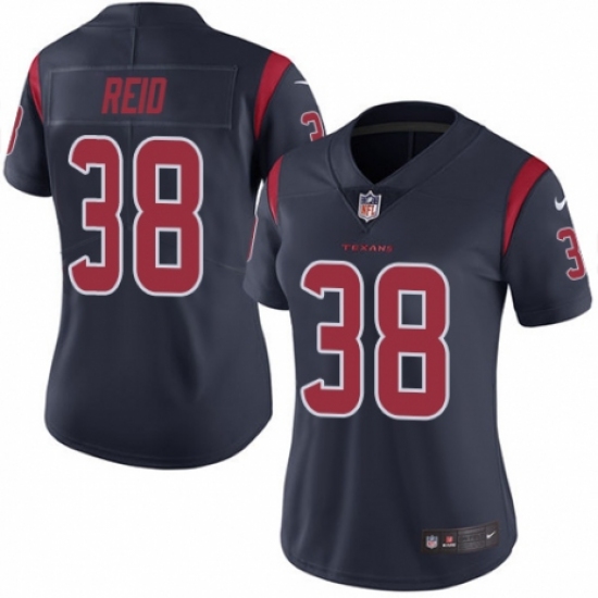 Women's Nike Houston Texans #38 Justin Reid Limited Navy Blue Rush Vapor Untouchable NFL Jersey - Ujersey