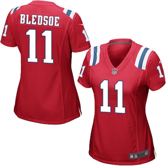 Women's Nike New England Patriots #11 Drew Bledsoe Game Red Alternate NFL Jersey - Ujersey
