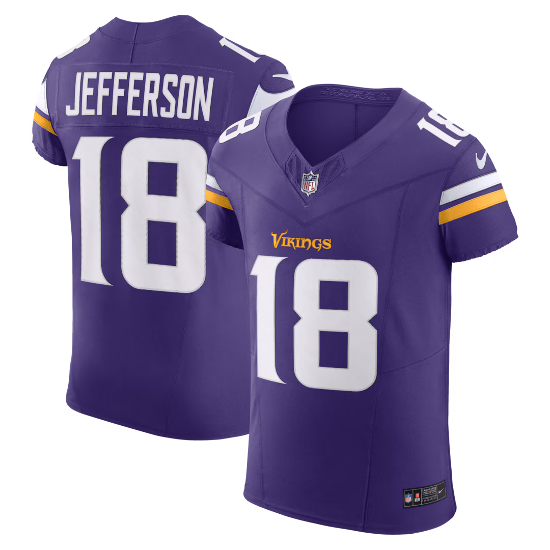 Men's Minnesota Vikings Justin Jefferson Nike Purple Team Vapor F.U.S.E. Elite Jersey - Ujersey