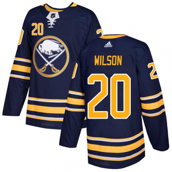 Youth Adidas Buffalo Sabres #20 Scott Wilson Authentic Navy Blue Home NHL Jersey - Ujersey