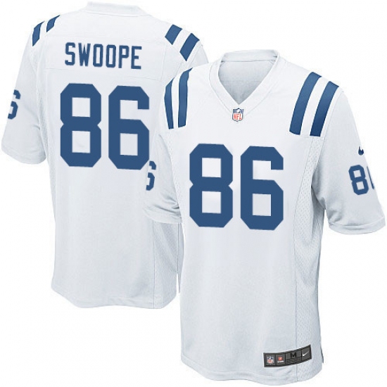 Men's Nike Indianapolis Colts #86 Erik Swoope Game White NFL Jersey - Ujersey