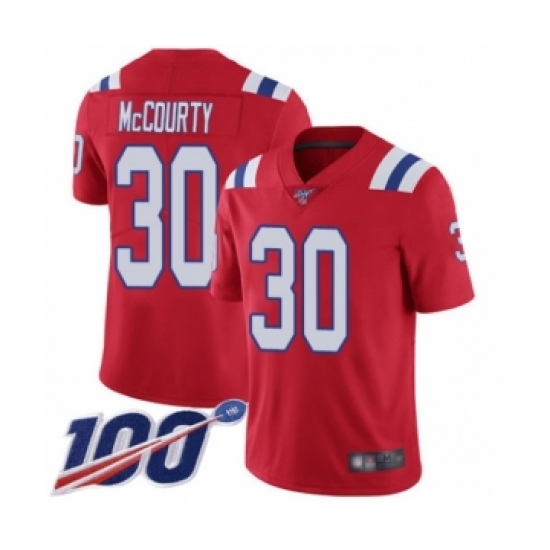 Men's New England Patriots #30 Jason McCourty Red Alternate Vapor Untouchable Limited Player 100th Season Football Jersey - Ujersey