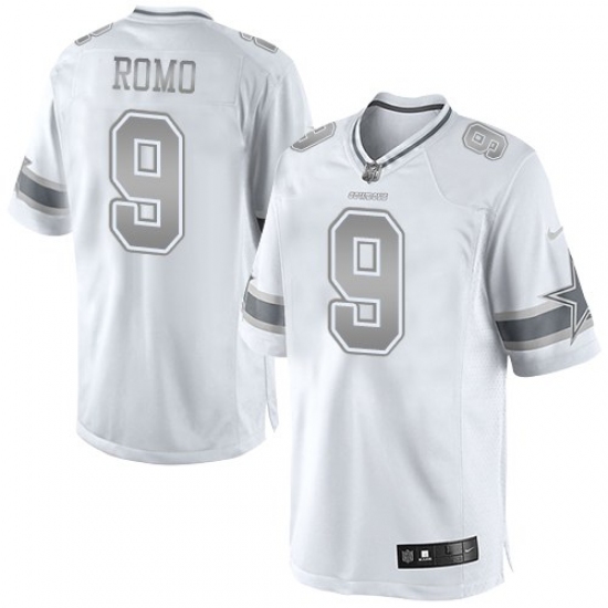 Women's Nike Dallas Cowboys #9 Tony Romo Limited White Platinum NFL Jersey - Ujersey