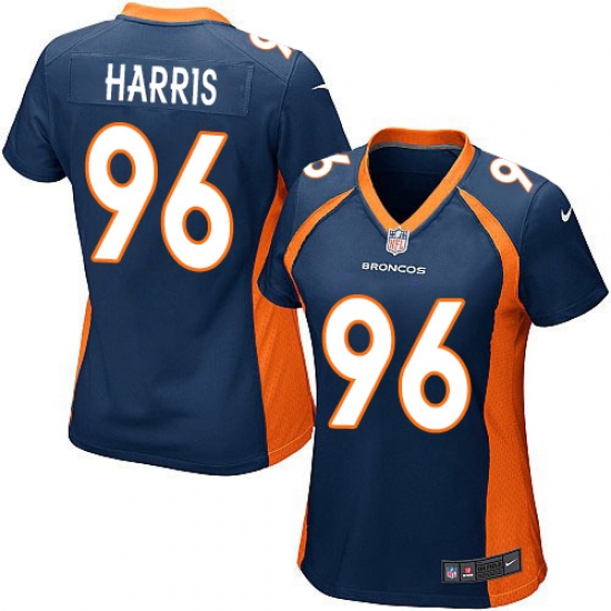 Women's Nike Denver Broncos #96 Shelby Harris Game Navy Blue Alternate NFL Jersey - Ujersey