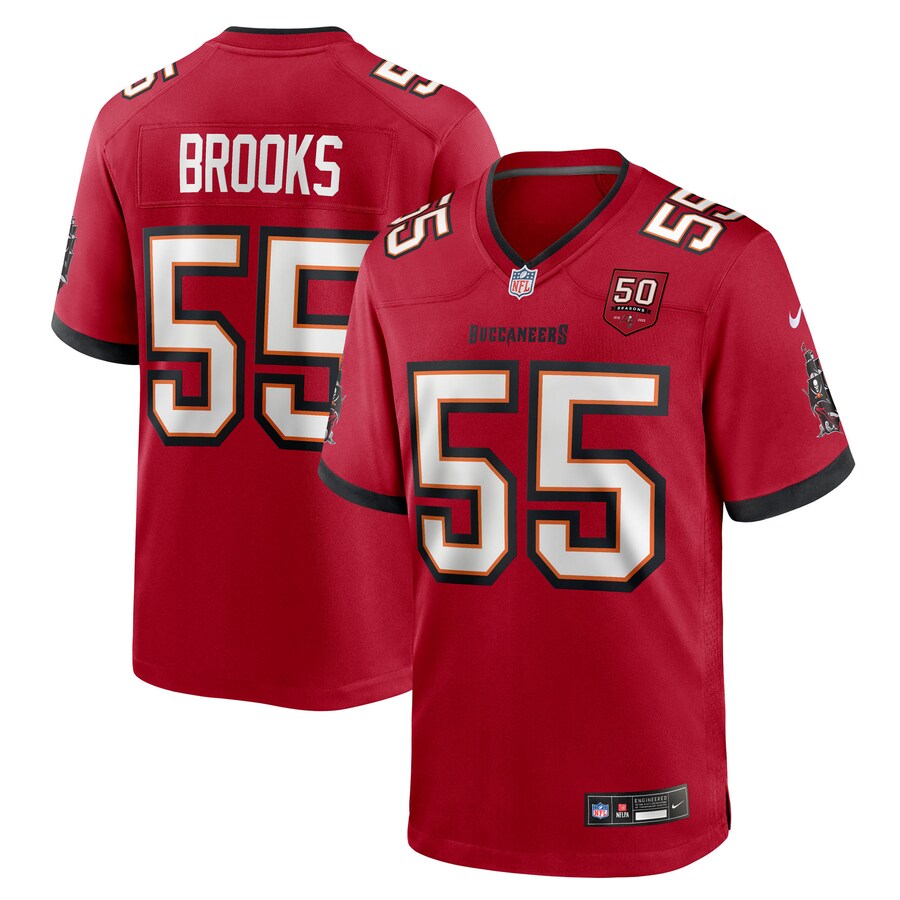 Men's Tampa Bay Buccaneers Derrick Brooks Nike Red 50th Season Team Game Jersey - Ujersey