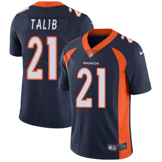 Youth Nike Denver Broncos #21 Aqib Talib Navy Blue Alternate Vapor Untouchable Limited Player NFL Jersey - Ujersey