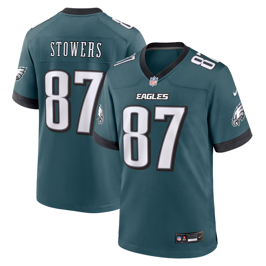 Men's Philadelphia Eagles Eli Stowers Nike Midnight Green Team Game Jersey - Ujersey