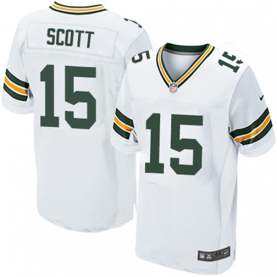 Men's Nike Green Bay Packers #15 JK Scott Elite White NFL Jersey - Ujersey