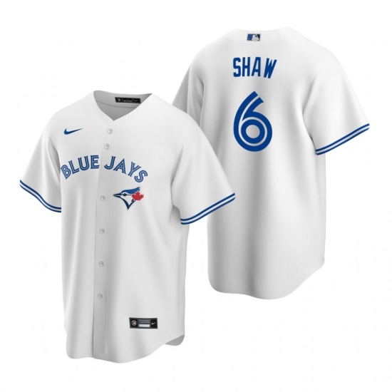 Men's Nike Toronto Blue Jays #6 Travis Shaw White Home Stitched Baseball Jersey - Ujersey