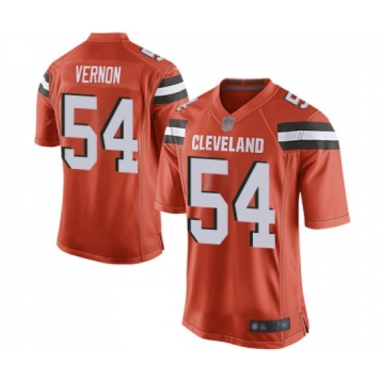 Men's Cleveland Browns #54 Olivier Vernon Game Orange Alternate Football Jersey - Ujersey