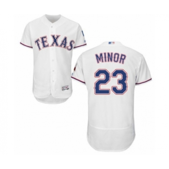 Men's Texas Rangers #23 Mike Minor White Home Flex Base Authentic Collection Baseball Jersey - Ujersey
