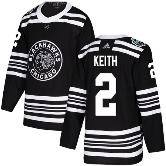 Men's Adidas Chicago Blackhawks #2 Duncan Keith Authentic Black 2019 Winter Classic NHL Jersey - Ujersey