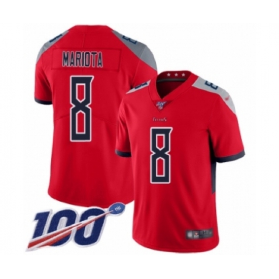 Youth Tennessee Titans #8 Marcus Mariota Limited Red Inverted Legend 100th Season Football Jersey - Ujersey