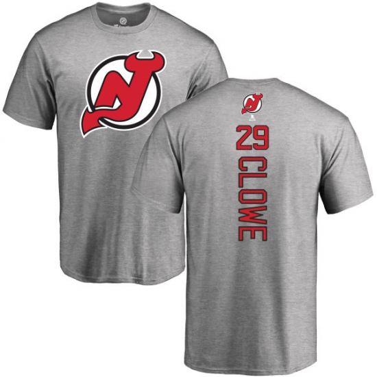 NHL Adidas New Jersey Devils #29 Ryane Clowe Ash Backer T-Shirt - ujerseystore