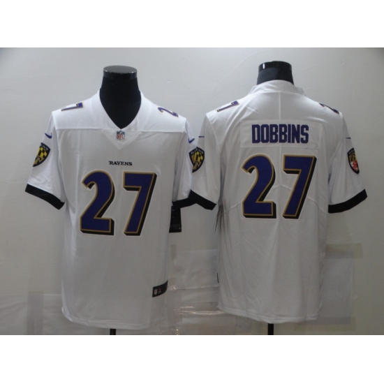 Men's Baltimore Ravens #27 J.K. Dobbins Nike White Limited Jersey - Ujersey