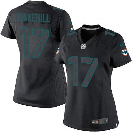 Women's Nike Miami Dolphins #17 Ryan Tannehill Limited Black Impact NFL Jersey - Ujersey