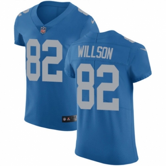 Men's Nike Detroit Lions #82 Luke Willson Blue Alternate Vapor Untouchable Elite Player NFL Jersey - Ujersey