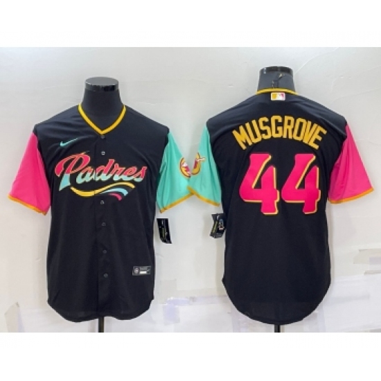 Men's San Diego Padres #44 Joe Musgrove Black 2022 City Connect Cool Base Stitched Jersey - Ujersey