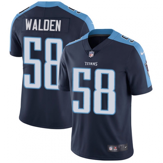 Youth Nike Tennessee Titans #58 Erik Walden Navy Blue Alternate Vapor Untouchable Elite Player NFL Jersey - Ujersey