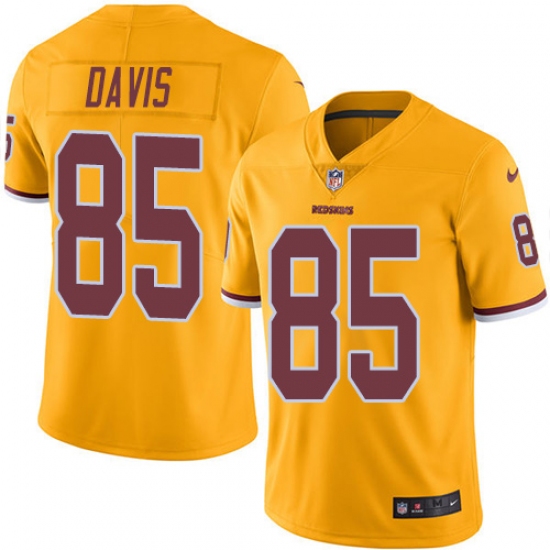 Youth Nike Washington Redskins #85 Vernon Davis Limited Gold Rush Vapor Untouchable NFL Jersey