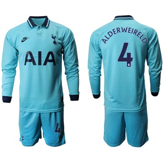 Tottenham Hotspur #4 Alderweireld Third Long Sleeves Soccer Club Jersey