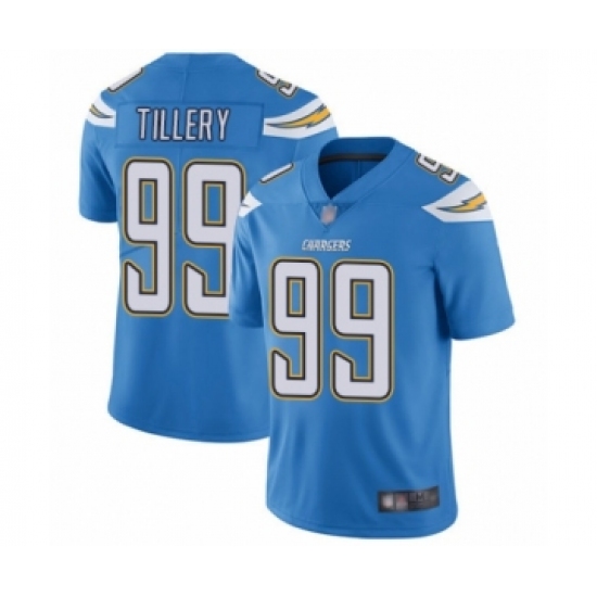 Men's Los Angeles Chargers #99 Jerry Tillery Electric Blue Alternate Vapor Untouchable Limited Player Football Jersey - Ujersey