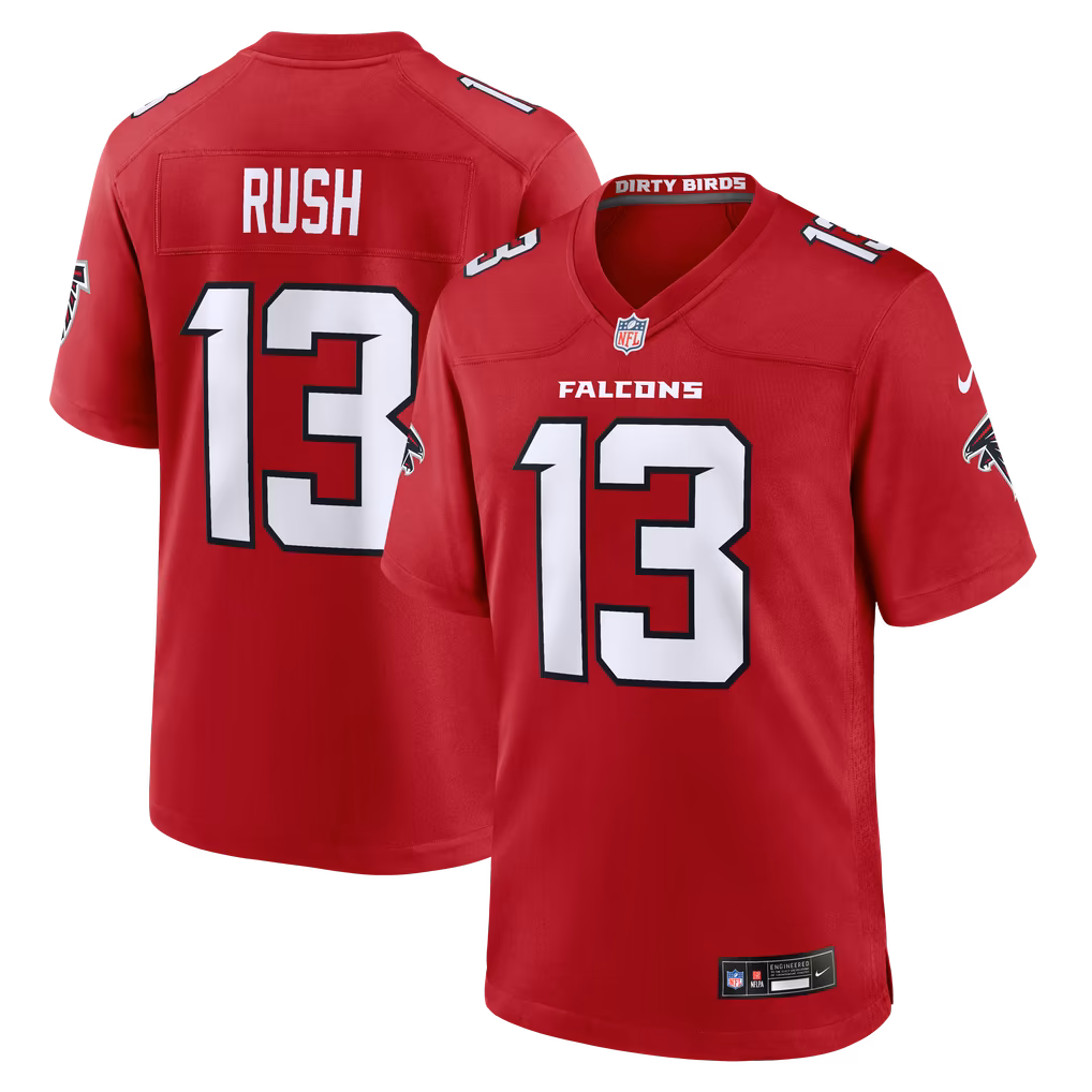 Men's Atlanta Falcons Cooper Rush Nike Red Team Game Jersey