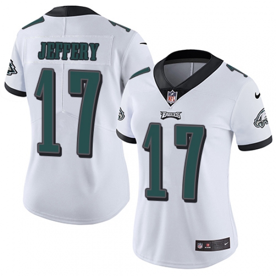 Women's Nike Philadelphia Eagles #17 Alshon Jeffery White Vapor Untouchable Limited Player NFL Jersey - Ujersey