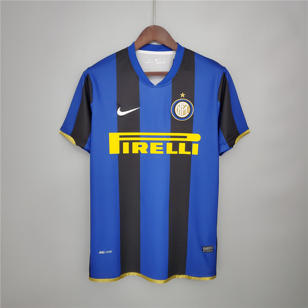 Inter Milan Jersey Custom Home Soccer Jersey 2008/09 - Ujersey Shop