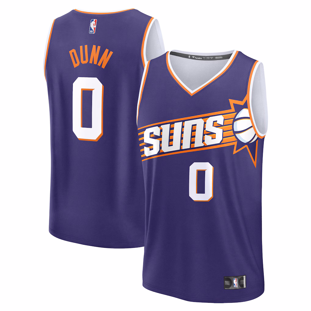 Youth Phoenix Suns Ryan Dunn Fanatics Purple 2024 NBA Draft Fast Break Player Jersey - Icon Edition - Ujersey NHL