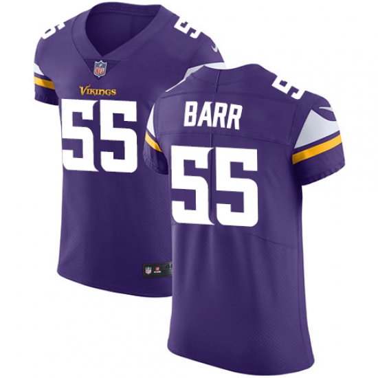 Men's Nike Minnesota Vikings #55 Anthony Barr Purple Team Color Vapor Untouchable Elite Player NFL Jersey - Ujersey