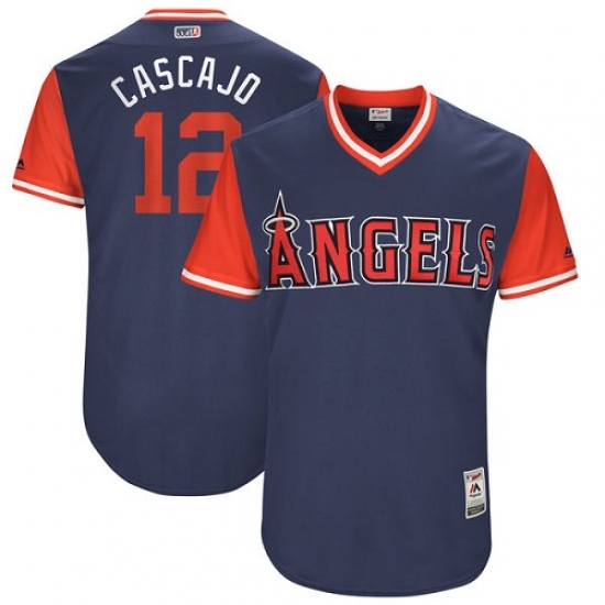 Men's Majestic Los Angeles Angels of Anaheim #12 Martin Maldonado 
