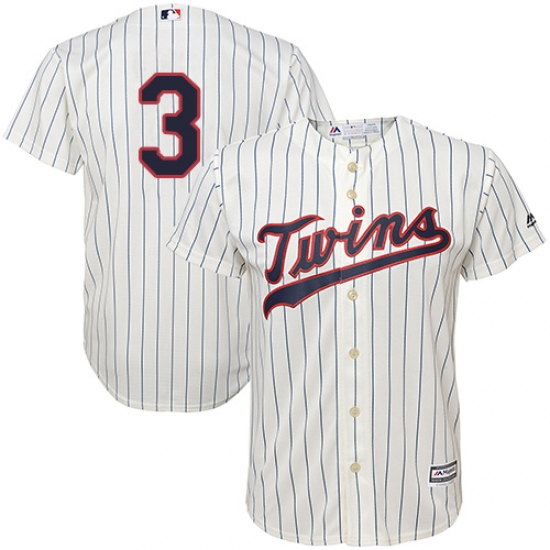 Men's Majestic Minnesota Twins #3 Harmon Killebrew Replica Cream Alternate Cool Base MLB Jersey - Ujersey