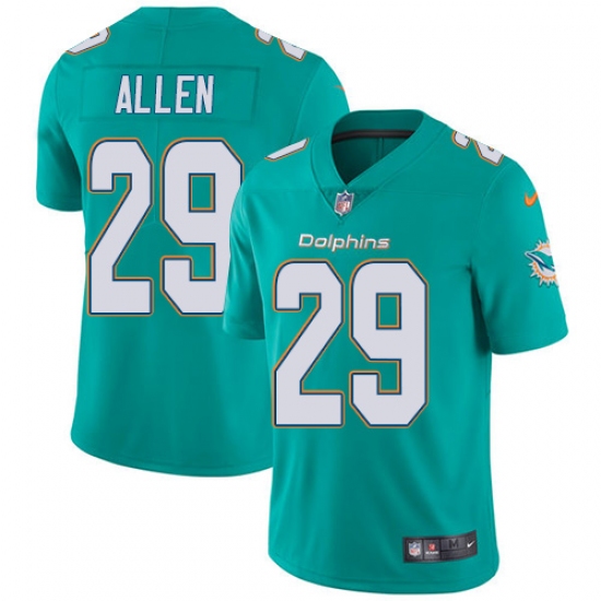 Youth Nike Miami Dolphins #29 Nate Allen Aqua Green Team Color Vapor Untouchable Limited Player NFL Jersey - Ujersey