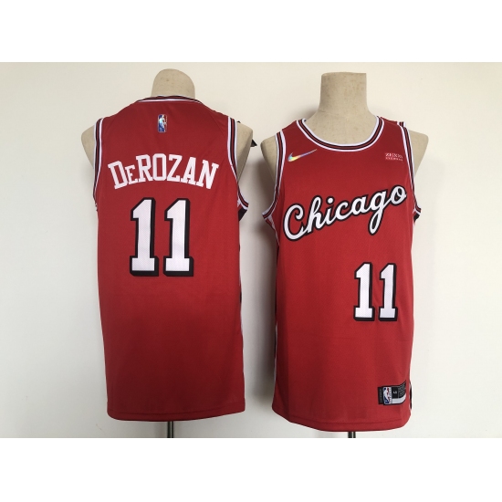 Men's Chicago Bulls #11 DeMar DeRozan Red City Stitched Basketball Jersey - Ujersey