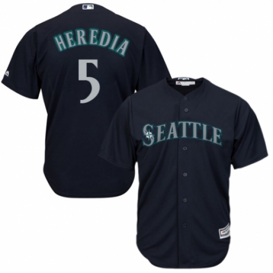 Youth Majestic Seattle Mariners #5 Guillermo Heredia Authentic Navy Blue Alternate 2 Cool Base MLB Jersey - Ujersey