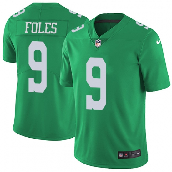 Men's Nike Philadelphia Eagles #9 Nick Foles Limited Green Rush Vapor Untouchable NFL Jersey - Ujersey